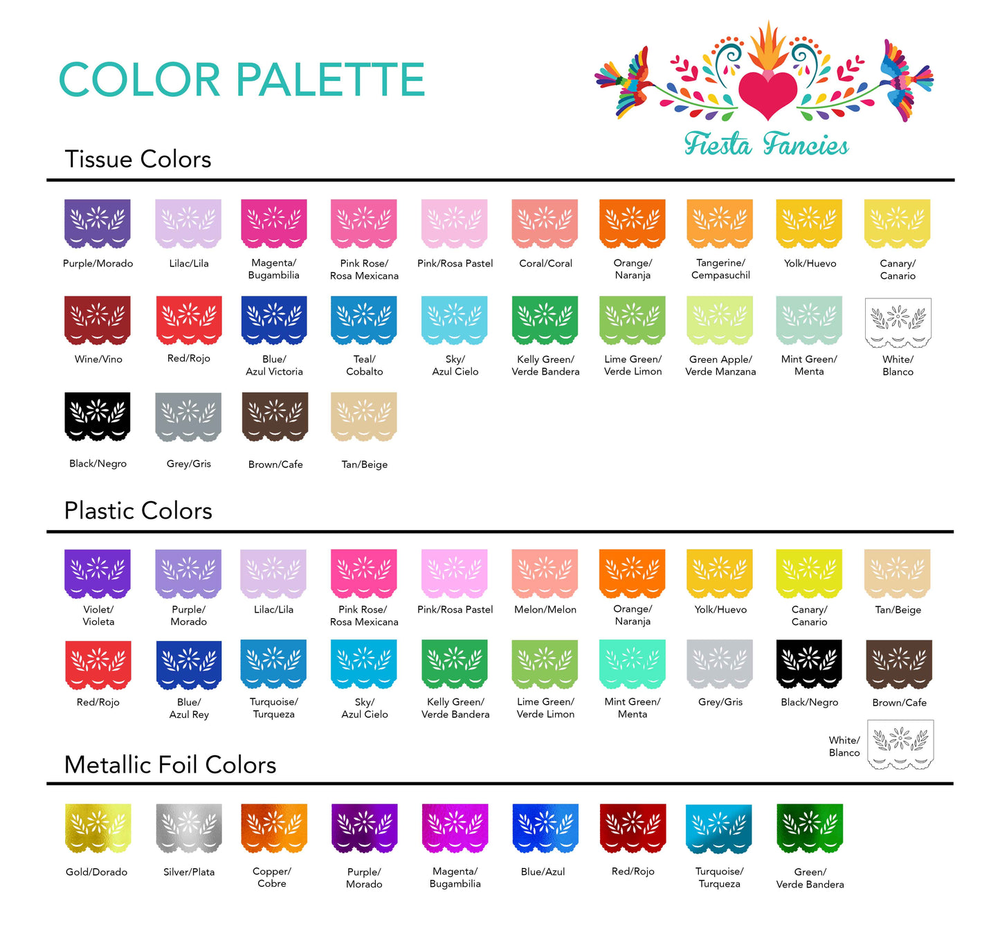 Reserved for United Talent - 5 Logo Papel Picado Garlands (100 feet total) AND 72 banderitas (5"x7") with logo
