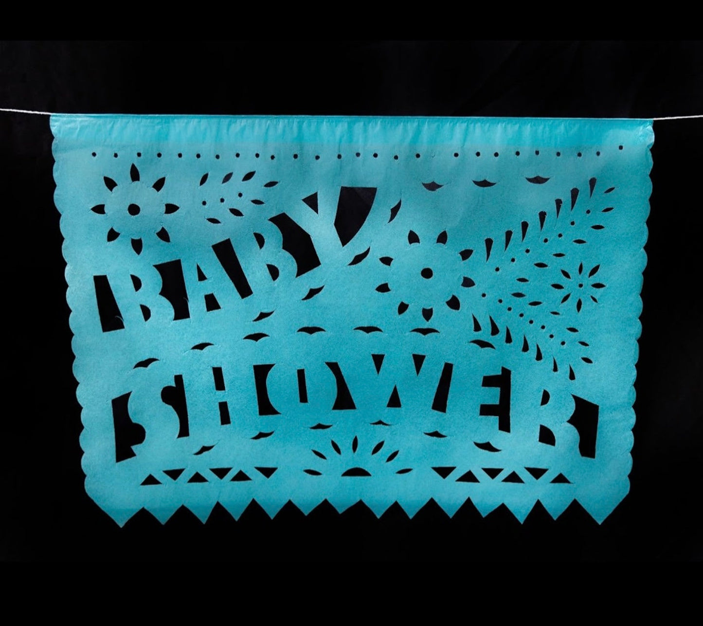 Baby Shower-Blue-Papel Picado