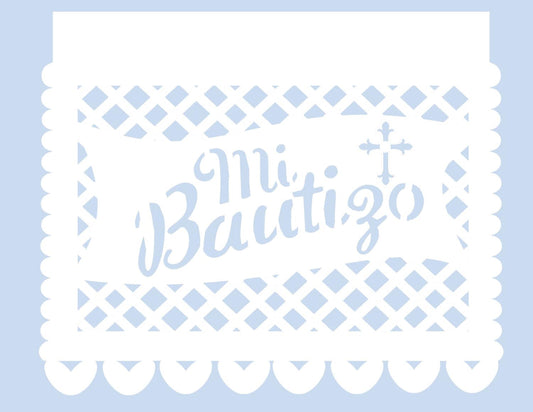 Mi Bautizo - Papel Picado - PERSONALIZED