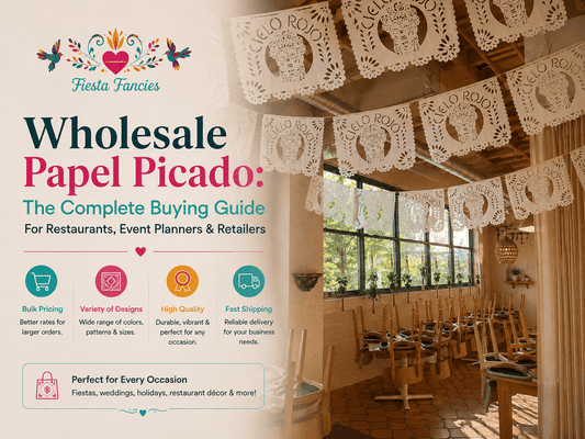 Wholesale papel picado banners for restaurants, events, and retail displays