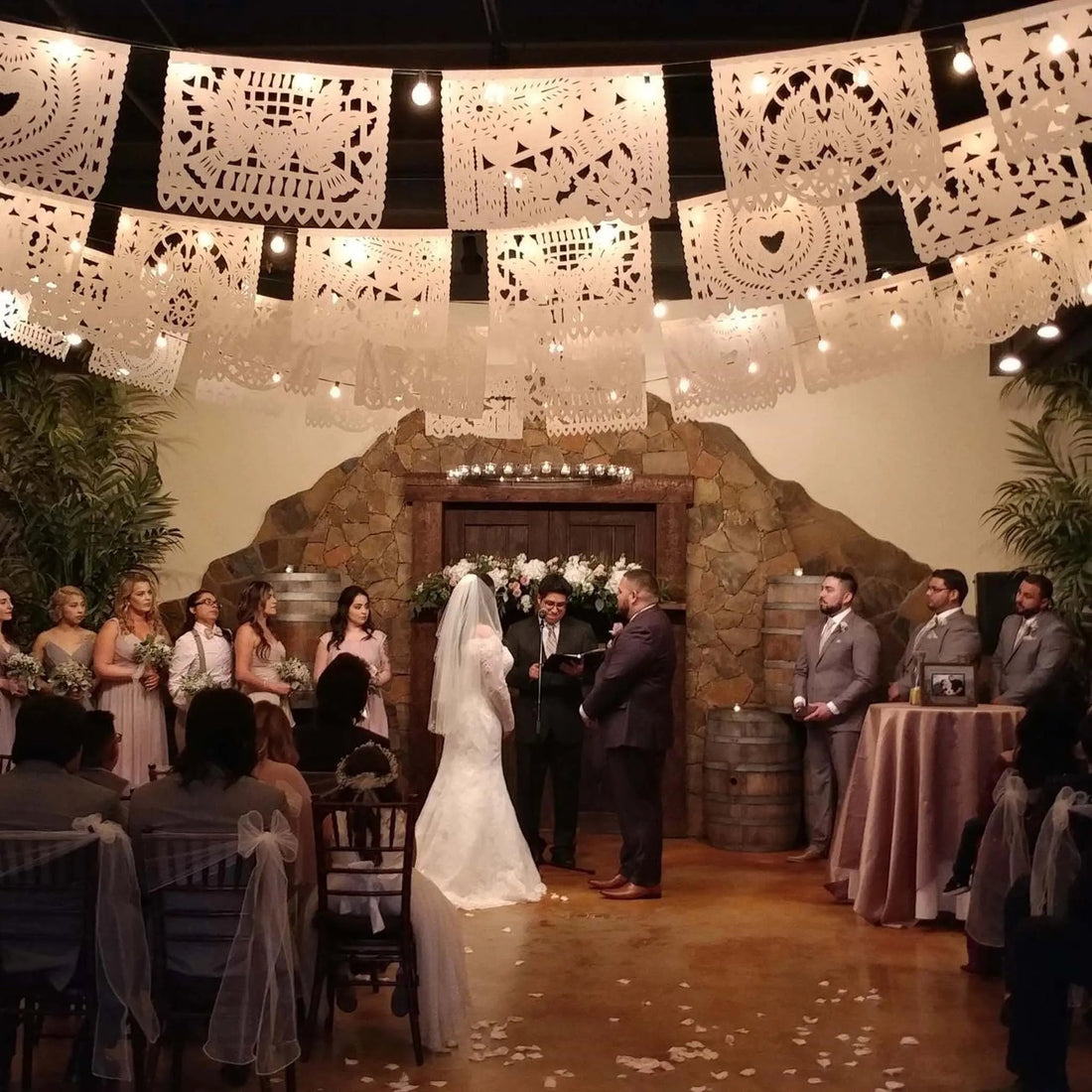 White Wedding Papel Picado Decoration Ideas: Elegant DIY Tips