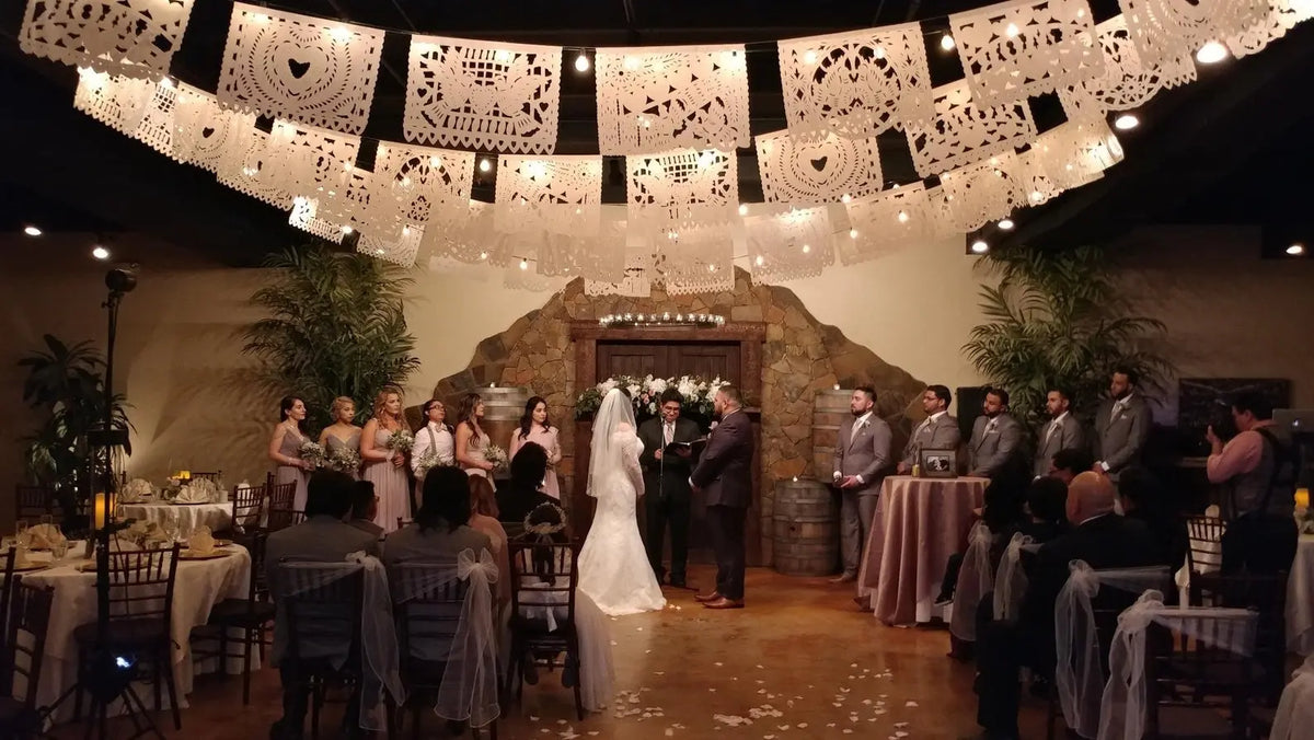 Wedding Papel Picado Garlands — Handmade Mexican Banners for Your Ceremony & Reception