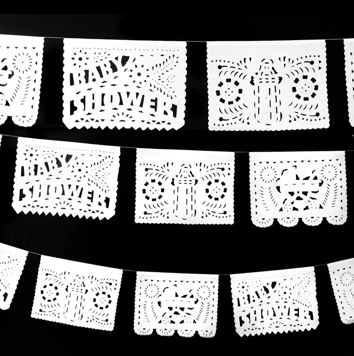 Baby Shower Papel Picado Decorations — Handmade Garlands for Your Special Celebration
