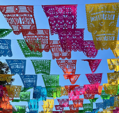 Your LOGO on Papel Picado Garlands - 5 Pack = 100 feet Fiesta Fancies