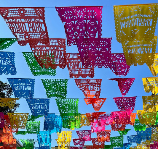 Your LOGO on Plastic Papel Picado (10 GARLANDS)