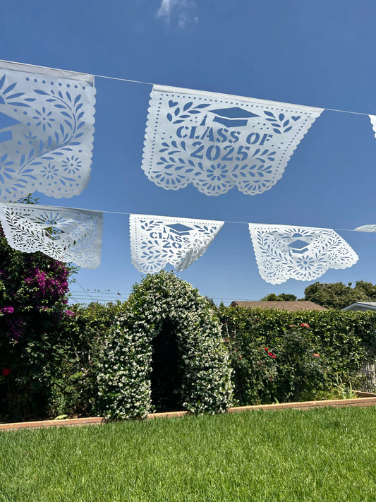 Graduation Party Decor Papel Picado Garland Congrats Graduate Class of 2025 decorations Grad decoration University Graduation Banner Fiesta Fancies