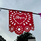 SALE - Valentine's Day AMOR and LOVE Fiesta Flags Tissue Paper Flags Sacred Heart Valentines day decor for Valentine's Day Party decorations