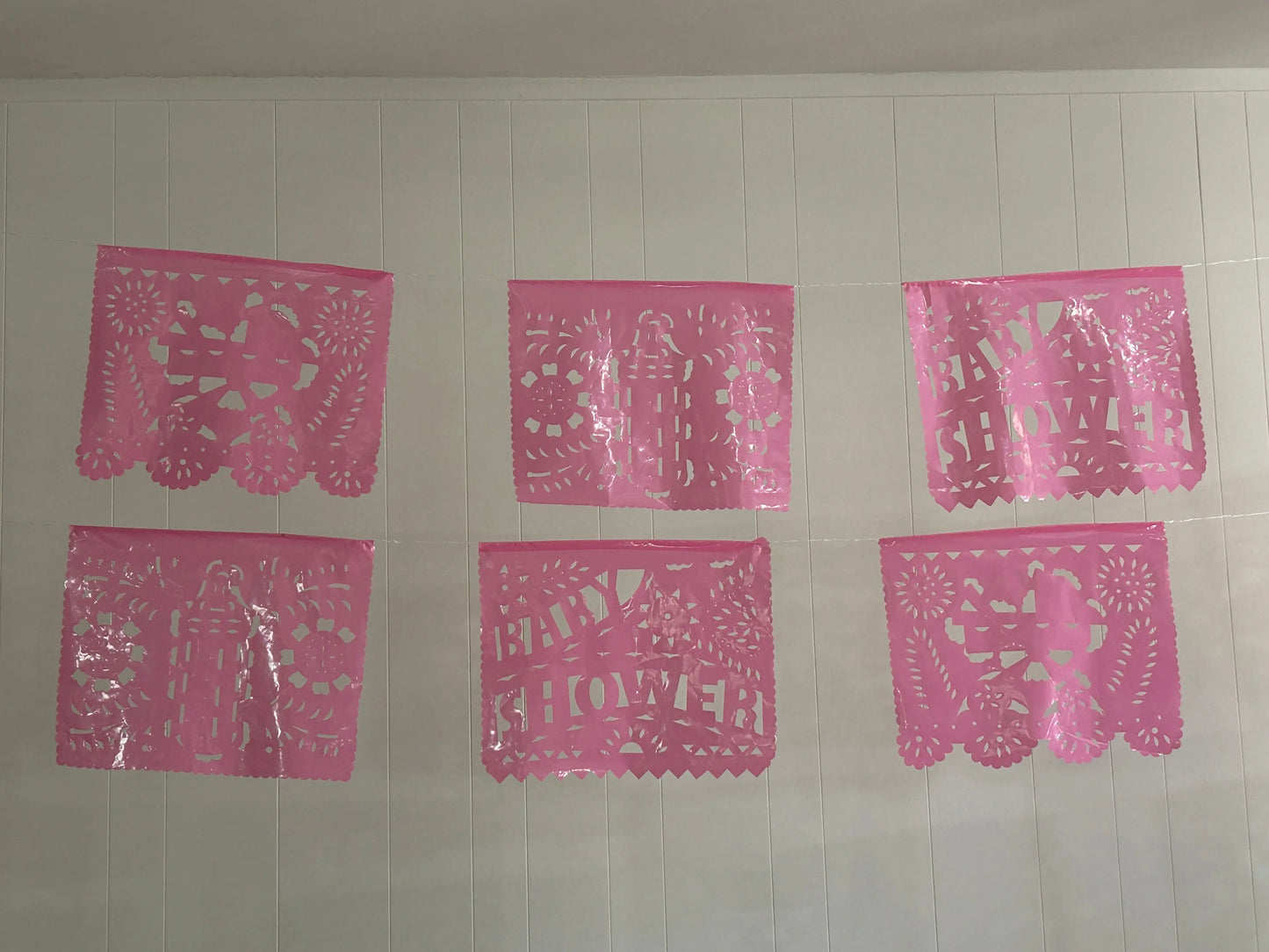 Sky Blue Baby Shower Papel Picado Fiesta Fancies