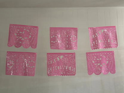 Sky Blue Baby Shower Papel Picado Fiesta Fancies