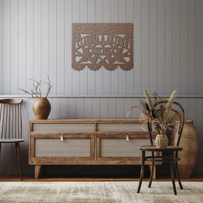 Metal_Wall_Art_-_Personalized_Wedding_Si_Copper_Rustic_Hallway_Mockup.png