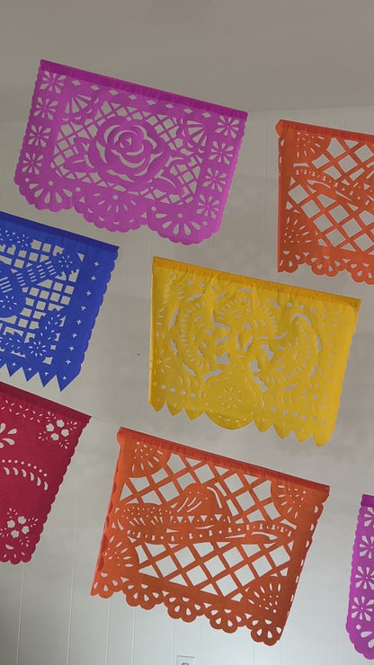 Hispanic Heritage Mexican Papel Picado - Red, White, Green
