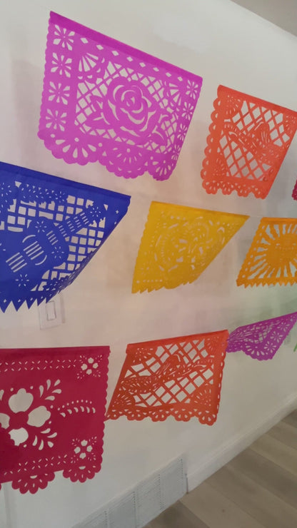 Hispanic Heritage Mexican Papel Picado - Red, White, Green