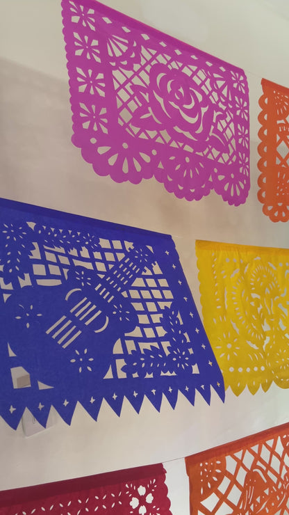 Hispanic Heritage Mexican Papel Picado - Red, White, Green