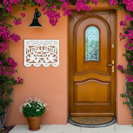 Metal Wall Art - Personalized Wedding Family Name Sign teelaunch