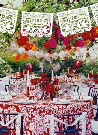 Personalized (each 20 ft. long) Wedding Garland Papel Picado Banners LOVE BIRDS Fiesta - Mexican Tissue with names date