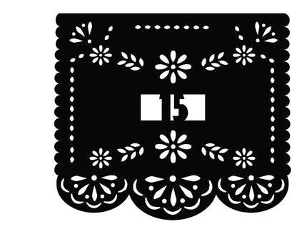 Papel Picado Quince garlands Quinceaera banners Personalized Fiesta Mexican Fiesta Decoration QUINCE garland 15th quince papel picado decor