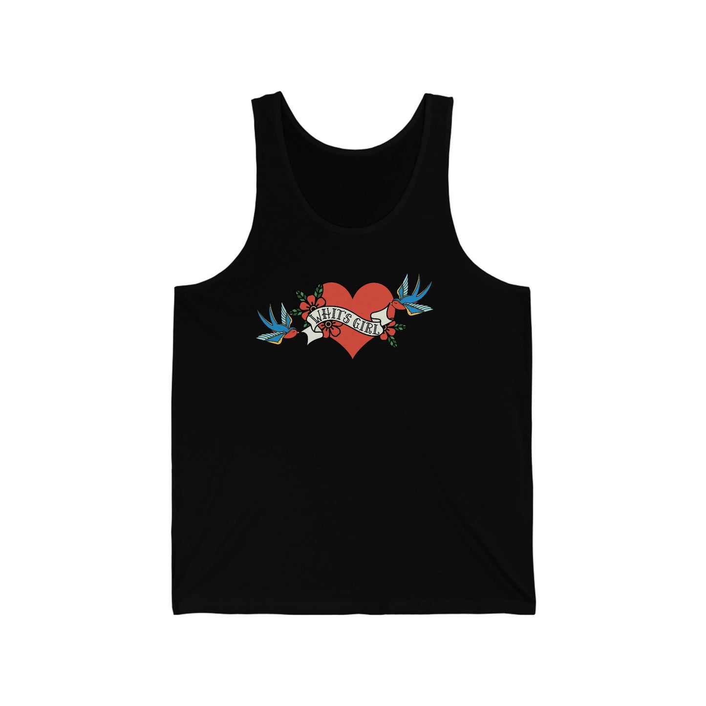 Valentine's Day - PERSONALIZED - Swallow Heart Tattoo Custom Personalized with your name Tattoo inspired heart with birds