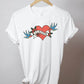 Valentine's Day Shirt PERSONALIZED  Girlfriend Tattoo Heart NAME Shirt Love birds heart banner sailor jerry Tattoo gift tattoo lover
